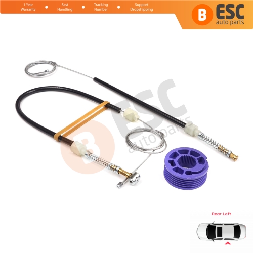 Window Regulator Repair Kit Rear Left for VW Phaeton 3D MK1 2002-2016 SWB Short Wheelbase 3D4839755