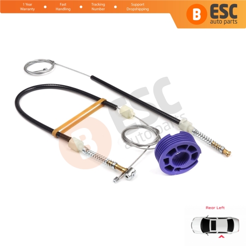 Window Regulator Repair Kit Rear Left for VW Phaeton 3D MK1 2002-2016 SWB Short Wheelbase 3D4839755