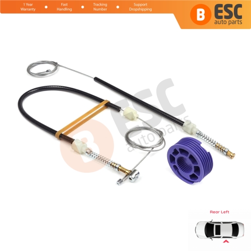 Window Regulator Repair Kit Rear Left for VW Phaeton 3D MK1 2002-2016 SWB Short Wheelbase 3D4839755