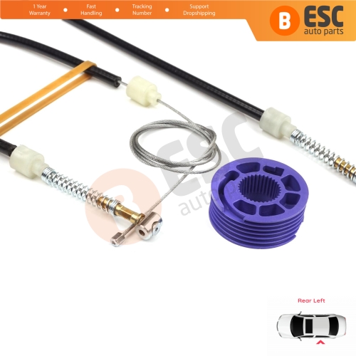 Window Regulator Repair Kit Rear Left for VW Phaeton 3D MK1 2002-2016 SWB Short Wheelbase 3D4839755