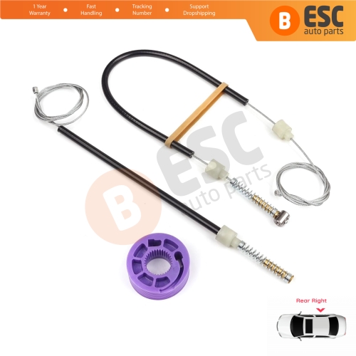 Window Regulator Repair Kit Rear Right for VW Phaeton 3D MK1 2002-2016 SWB Short Wheelbase 3D4839756