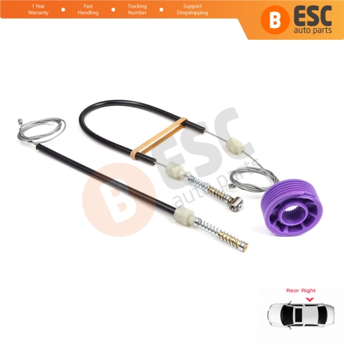 Window Regulator Repair Kit Rear Right for VW Phaeton 3D MK1 2002-2016 SWB Short Wheelbase 3D4839756