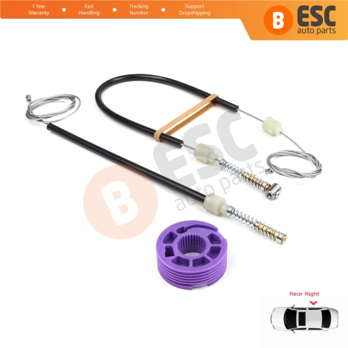 Window Regulator Repair Kit Rear Right for VW Phaeton 3D MK1 2002-2016 SWB Short Wheelbase 3D4839756