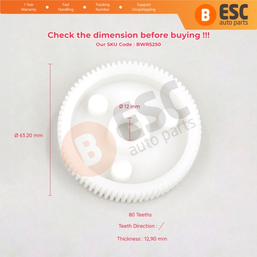 Window Regulator Motor Cog Roller Gear for VW Passat B5 B5.5 3B 3BG Skoda Superb MK1 B5 3U 3B1837461