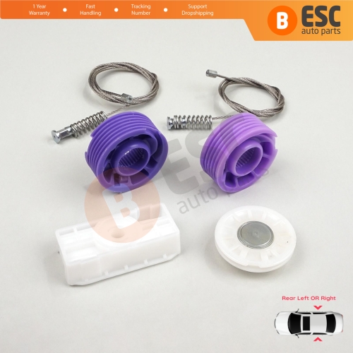  Power Window Regulator Repair Kit Rear for Bentley Continental MK1 GT GTC 3W 393 394 2003-2011 Coupe Convertible