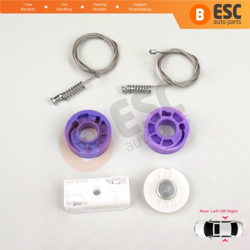  Power Window Regulator Repair Kit Rear for Bentley Continental MK1 GT GTC 3W 393 394 2003-2011 Coupe Convertible