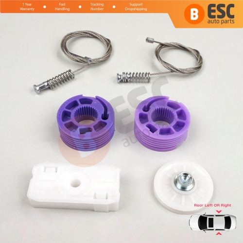  Power Window Regulator Repair Kit Rear for Bentley Continental MK1 GT GTC 3W 393 394 2003-2011 Coupe Convertible