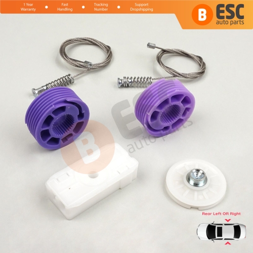  Power Window Regulator Repair Kit Rear for Bentley Continental MK1 GT GTC 3W 393 394 2003-2011 Coupe Convertible