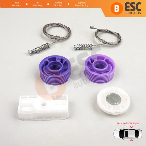  Power Window Regulator Repair Kit Rear for Bentley Continental MK1 GT GTC 3W 393 394 2003-2011 Coupe Convertible