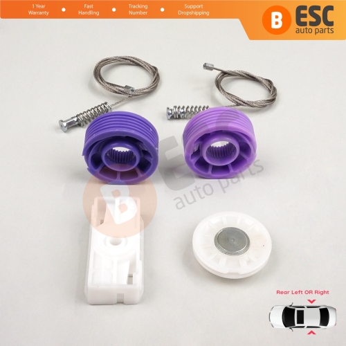  Power Window Regulator Repair Kit Rear for Bentley Continental MK1 GT GTC 3W 393 394 2003-2011 Coupe Convertible