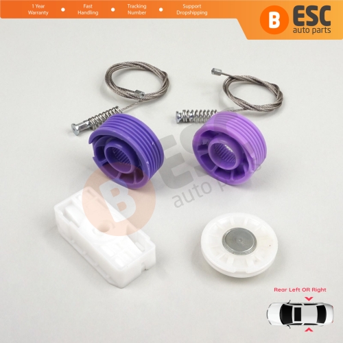  Power Window Regulator Repair Kit Rear for Bentley Continental MK1 GT GTC 3W 393 394 2003-2011 Coupe Convertible