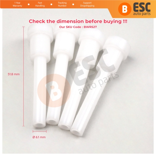 4 Pieces Window Regulator Repair Cable End Rope Dowel for Peugeot 406 Audi A6 C5 A4 B6 B7 Seat Exeo 3R Arosa 6H VW Lupo Transporter T5 BMW X5 E53 Ford Focus MK1 