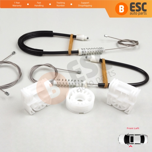 Power Window Regulator Repair Kit Front Left for Mercedes C Class W204 S204 2006-2014 E Class W212 S212 2009-2016 4/5 Door A2047200579