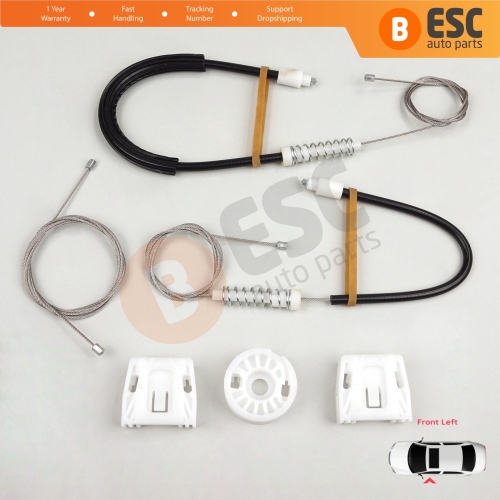 Power Window Regulator Repair Kit Front Left for Mercedes C Class W204 S204 2006-2014 E Class W212 S212 2009-2016 4/5 Door A2047200579