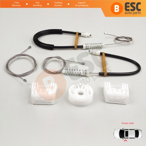 Power Window Regulator Repair Kit Front Left for Mercedes C Class W204 S204 2006-2014 E Class W212 S212 2009-2016 4/5 Door A2047200579