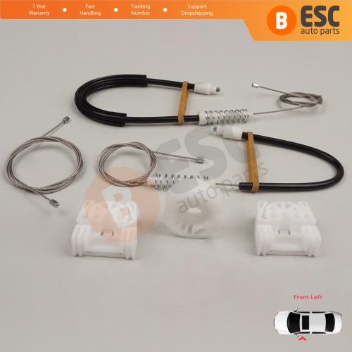 Power Window Regulator Repair Kit Front Left for Mercedes C Class W204 S204 2006-2014 E Class W212 S212 2009-2016 4/5 Door A2047200579