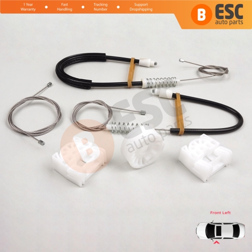 Power Window Regulator Repair Kit Front Left for Mercedes C Class W204 S204 2006-2014 E Class W212 S212 2009-2016 4/5 Door A2047200579