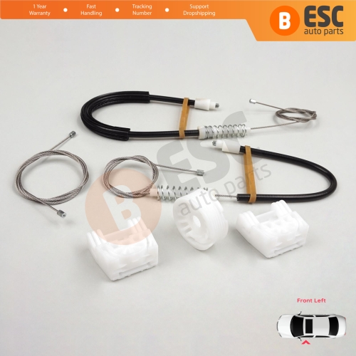 Power Window Regulator Repair Kit Front Left for Mercedes C Class W204 S204 2006-2014 E Class W212 S212 2009-2016 4/5 Door A2047200579