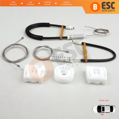 Power Window Regulator Repair Kit Front Left for Mercedes C Class W204 S204 2006-2014 E Class W212 S212 2009-2016 4/5 Door A2047200579