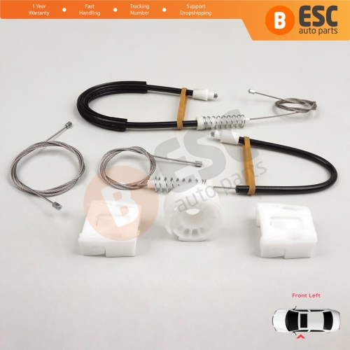 Power Window Regulator Repair Kit Front Left for Mercedes C Class W204 S204 2006-2014 E Class W212 S212 2009-2016 4/5 Door A2047200579