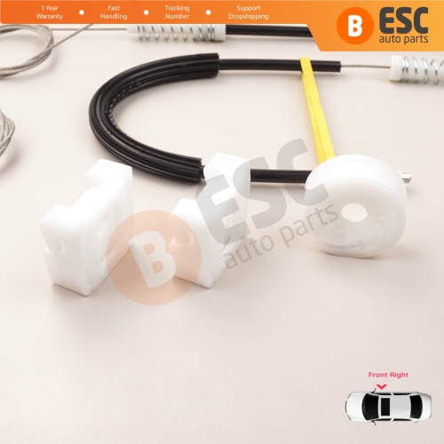 Power Window Regulator Repair Kit Front Right for Mercedes C Class W204 S204 2006-2014 E Class W212 S212 2009-2016 4/5 Door A2047200679