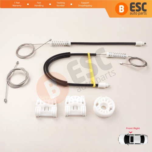 Power Window Regulator Repair Kit Front Right for Mercedes C Class W204 S204 2006-2014 E Class W212 S212 2009-2016 4/5 Door A2047200679