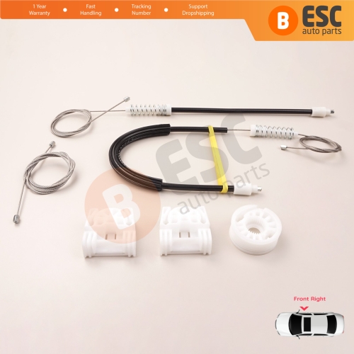 Power Window Regulator Repair Kit Front Right for Mercedes C Class W204 S204 2006-2014 E Class W212 S212 2009-2016 4/5 Door A2047200679