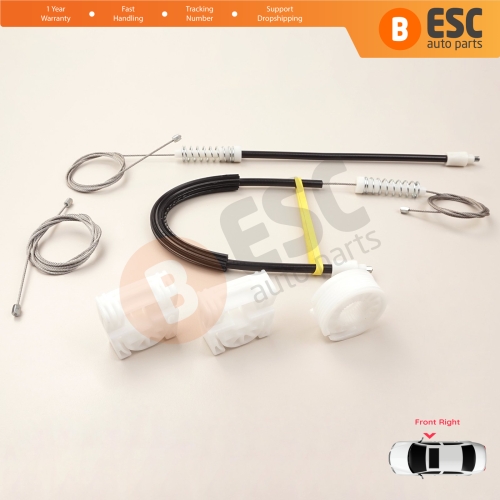 Power Window Regulator Repair Kit Front Right for Mercedes C Class W204 S204 2006-2014 E Class W212 S212 2009-2016 4/5 Door A2047200679