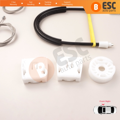 Power Window Regulator Repair Kit Front Right for Mercedes C Class W204 S204 2006-2014 E Class W212 S212 2009-2016 4/5 Door A2047200679