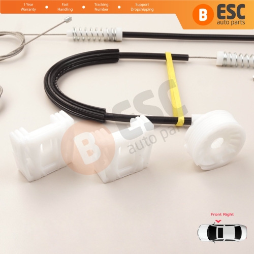 Power Window Regulator Repair Kit Front Right for Mercedes C Class W204 S204 2006-2014 E Class W212 S212 2009-2016 4/5 Door A2047200679