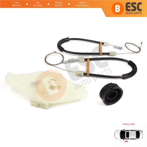 Power Window Regulator Repair Set Front Left Door for Citroen C-Elysee DD Peugeot 301 2012-On 9677416980