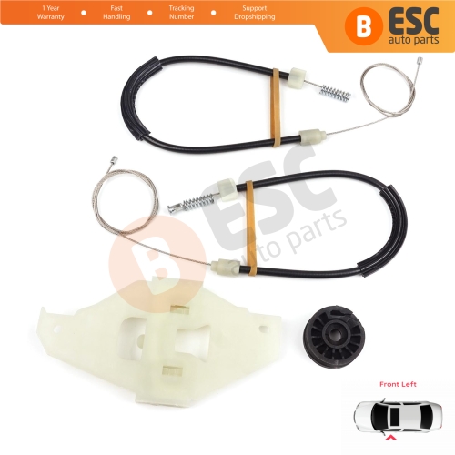 Power Window Regulator Repair Set Front Left Door for Citroen C-Elysee DD Peugeot 301 2012-On 9677416980