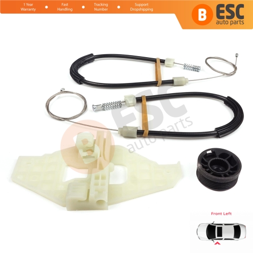 Power Window Regulator Repair Set Front Left Door for Citroen C-Elysee DD Peugeot 301 2012-On 9677416980