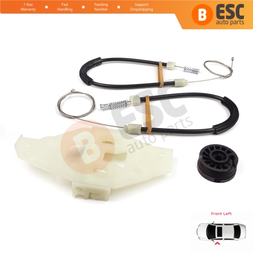 Power Window Regulator Repair Set Front Left Door for Citroen C-Elysee DD Peugeot 301 2012-On 9677416980