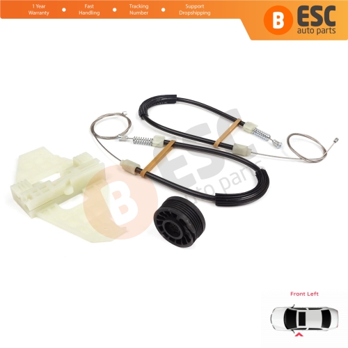 Power Window Regulator Repair Set Front Left Door for Citroen C-Elysee DD Peugeot 301 2012-On 9677416980