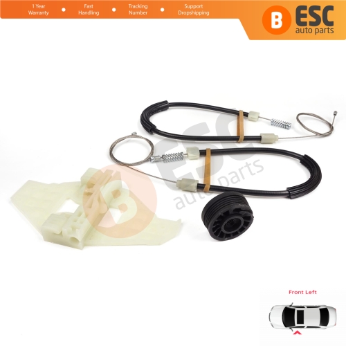 Power Window Regulator Repair Set Front Left Door for Citroen C-Elysee DD Peugeot 301 2012-On 9677416980