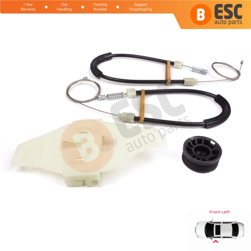 Power Window Regulator Repair Set Front Left Door for Citroen C-Elysee DD Peugeot 301 2012-On 9677416980