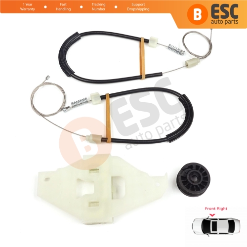 Power Window Regulator Repair Set Front Right Door for Citroen C-Elysee DD Peugeot 301 2012-On 9674412380
