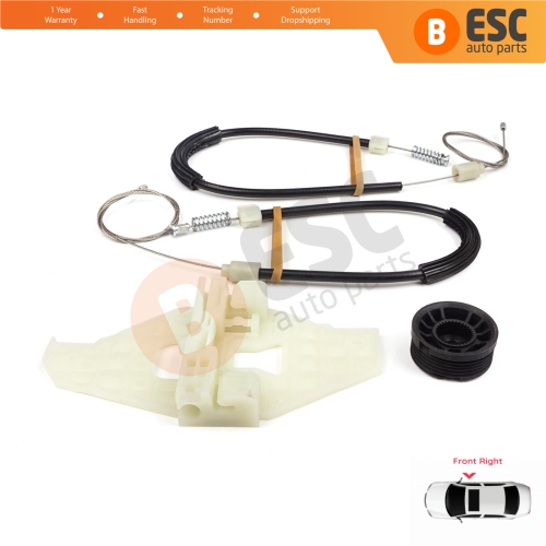 Power Window Regulator Repair Set Front Right Door for Citroen C-Elysee DD Peugeot 301 2012-On 9674412380