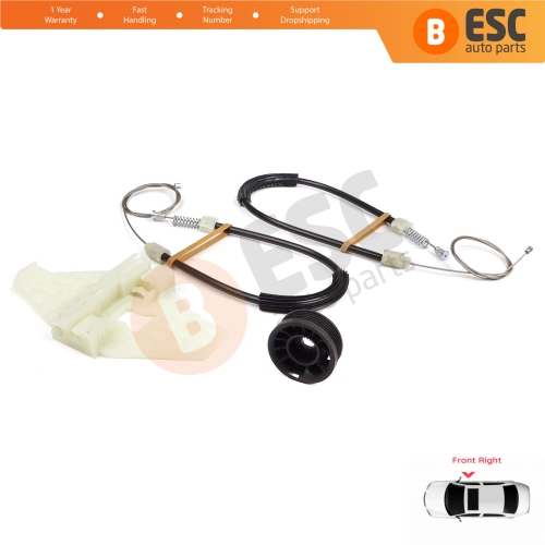 Power Window Regulator Repair Set Front Right Door for Citroen C-Elysee DD Peugeot 301 2012-On 9674412380