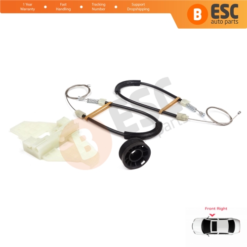 Power Window Regulator Repair Set Front Right Door for Citroen C-Elysee DD Peugeot 301 2012-On 9674412380