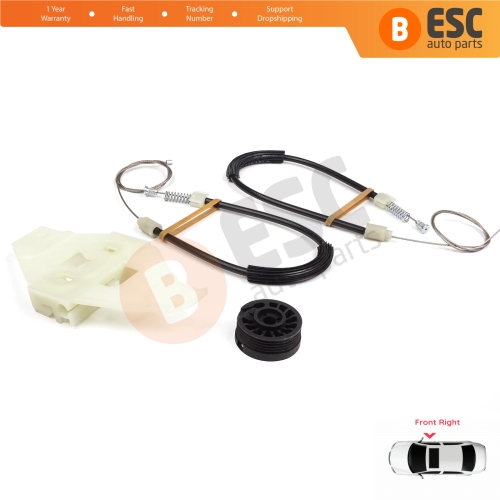 Power Window Regulator Repair Set Front Right Door for Citroen C-Elysee DD Peugeot 301 2012-On 9674412380