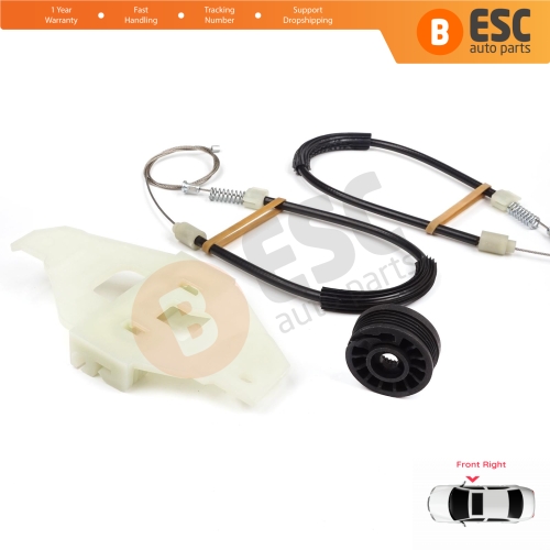 Power Window Regulator Repair Set Front Right Door for Citroen C-Elysee DD Peugeot 301 2012-On 9674412380