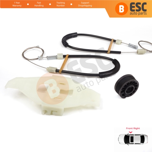 Power Window Regulator Repair Set Front Right Door for Citroen C-Elysee DD Peugeot 301 2012-On 9674412380