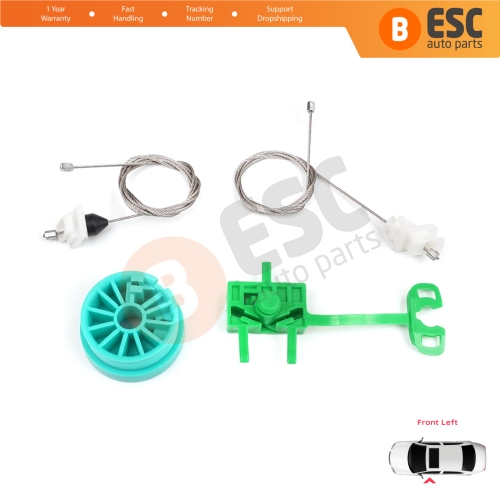 Power Window Regulator Repair Set Front Left Door for Fiat Punto MK2 188 188AX 1999-2005 3/5 Door 0046536312