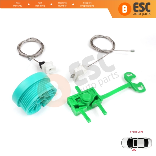 Power Window Regulator Repair Set Front Left Door for Fiat Punto MK2 188 188AX 1999-2005 3/5 Door 0046536312