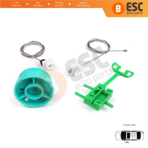 Power Window Regulator Repair Set Front Left Door for Fiat Punto MK2 188 188AX 1999-2005 3/5 Door 0046536312