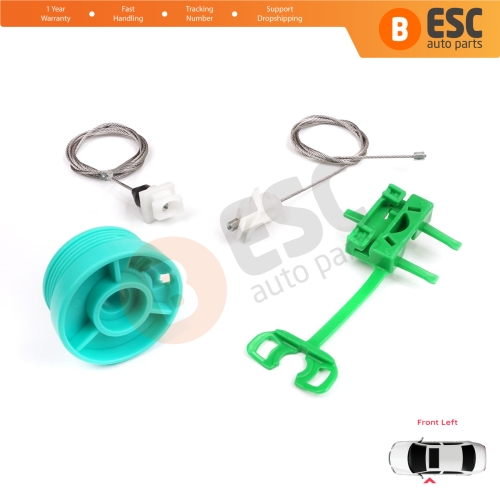 Power Window Regulator Repair Set Front Left Door for Fiat Punto MK2 188 188AX 1999-2005 3/5 Door 0046536312