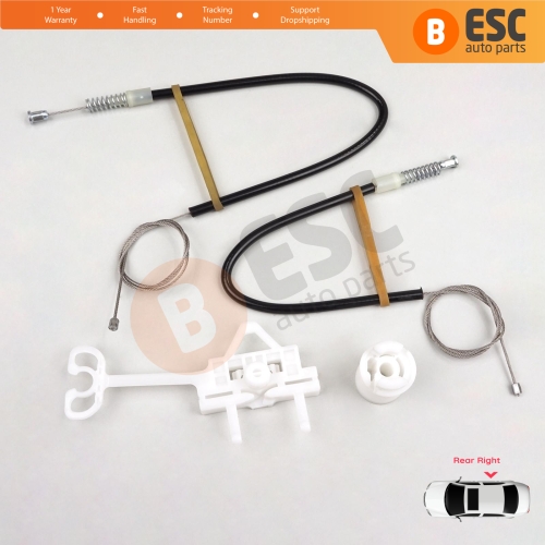 Manual Window Regulator Repair Set Rear Right Door for Fiat Linea 323 110 2007-2018 51789673