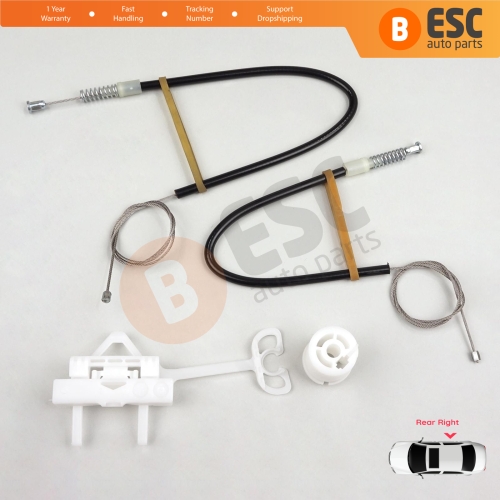 Manual Window Regulator Repair Set Rear Right Door for Fiat Linea 323 110 2007-2018 51789673